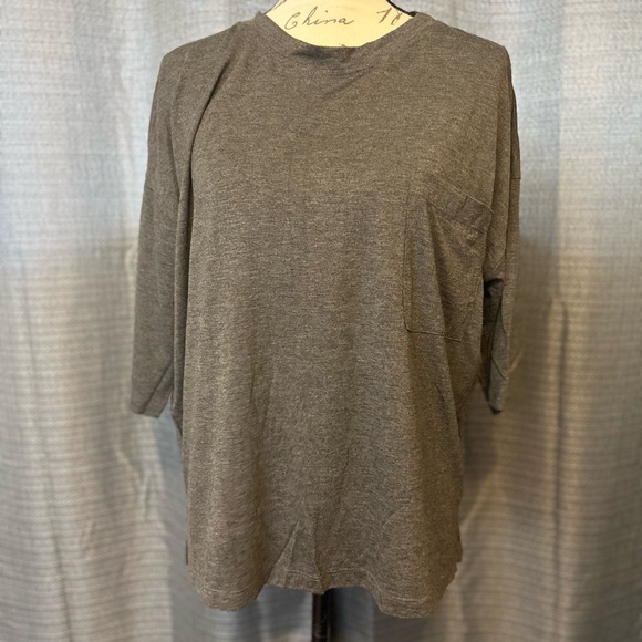 Yana K Tara Top Mid Sleeve Gray One Size Fits All - Picture 1 of 6